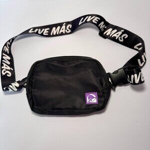 Taco Bell Live Más Fanny Pack / Waist Belt Bag / Crossbody Pouch / Belt / Black